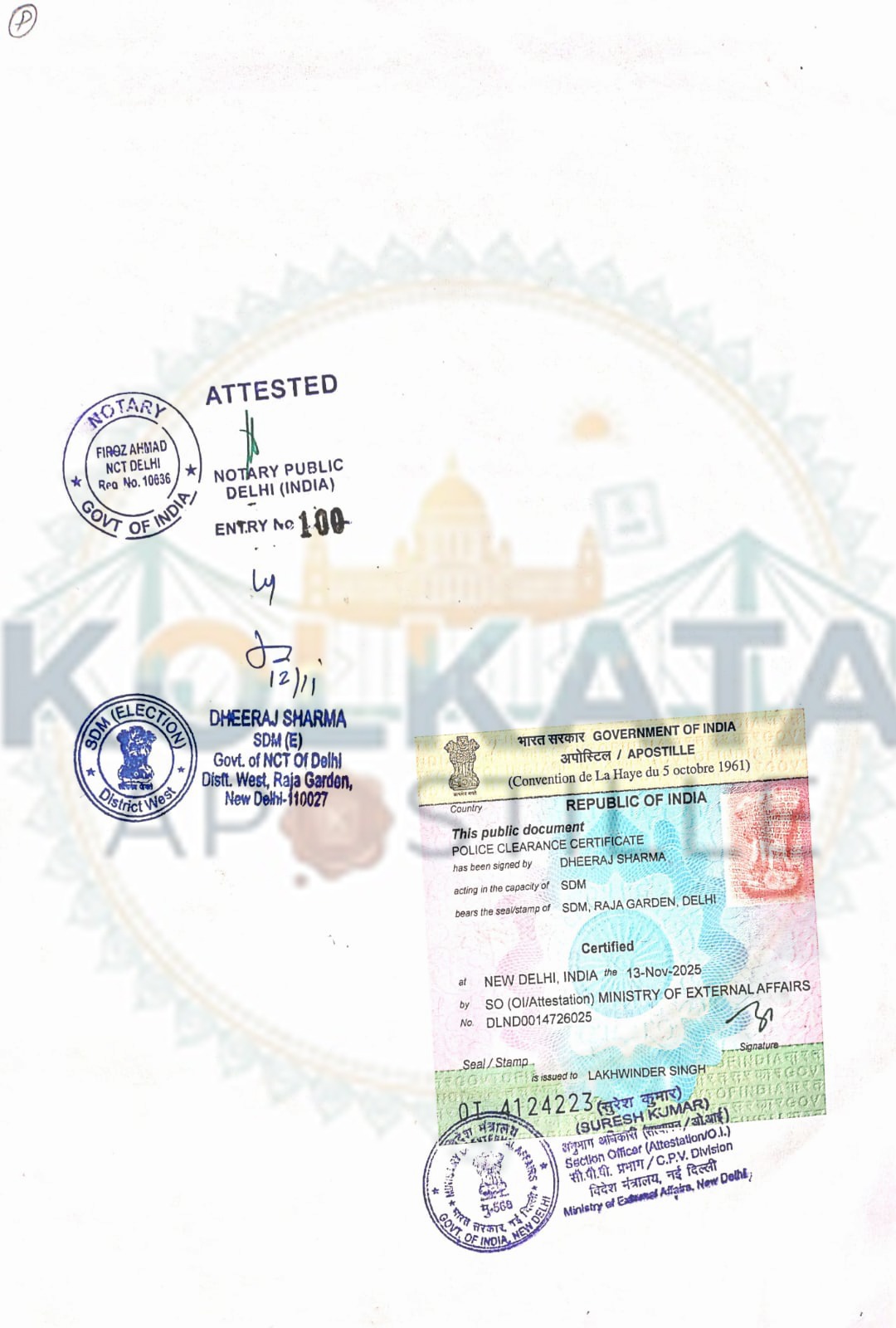 Normal Apostille