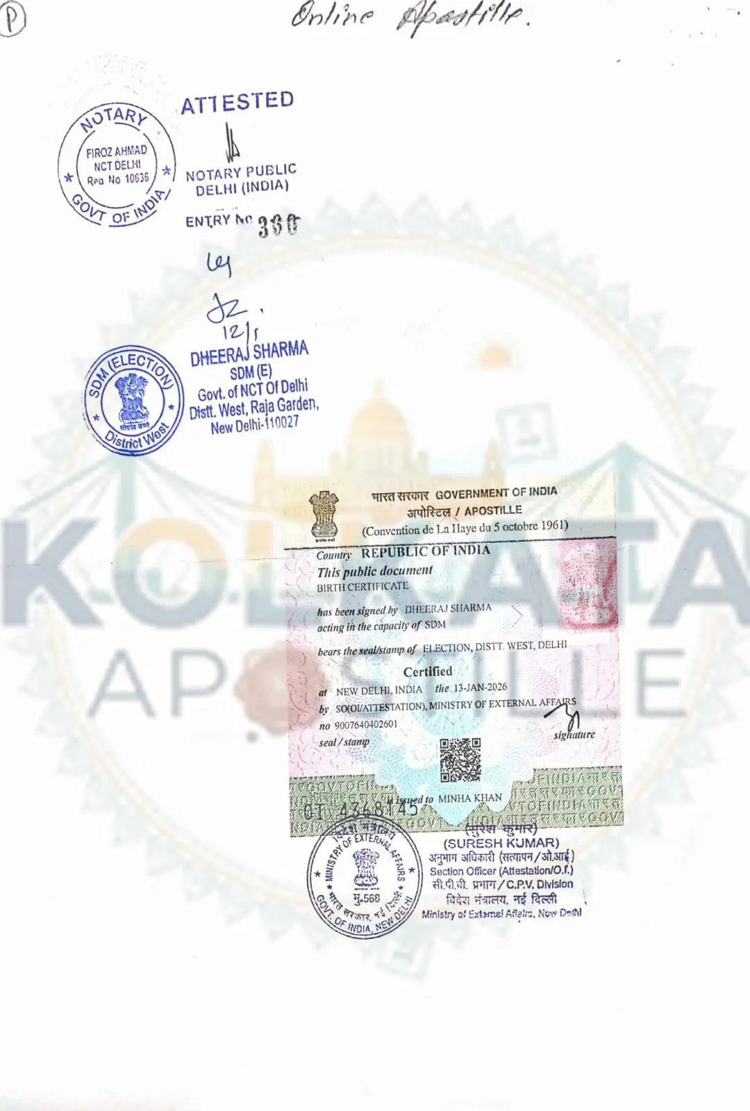 QR Apostille